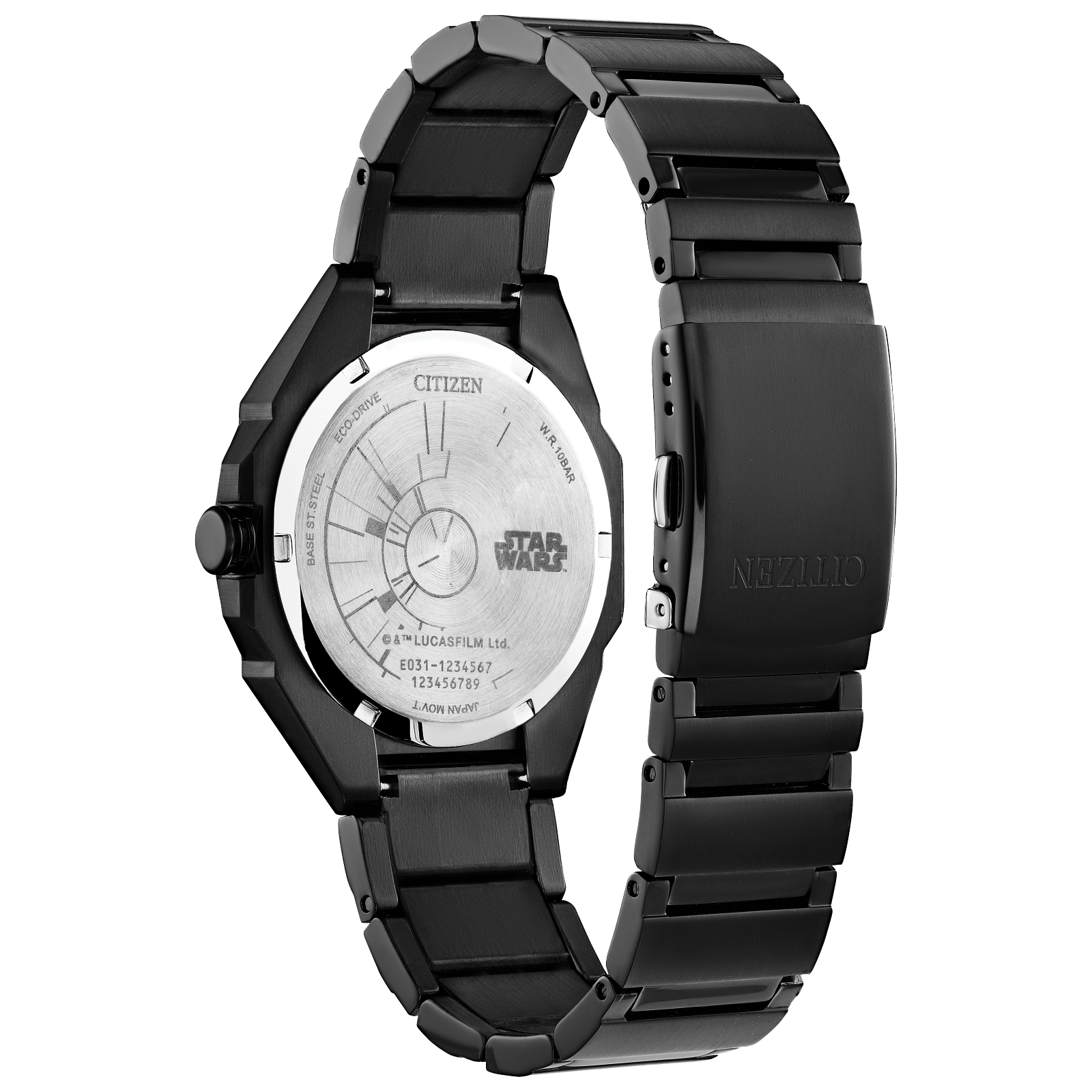 Reloj Citizen Estrella de la muerte negro edición especial Star Wars para Hombre con Eco-Drive BJ6539-50W | Elegancia Relojeria